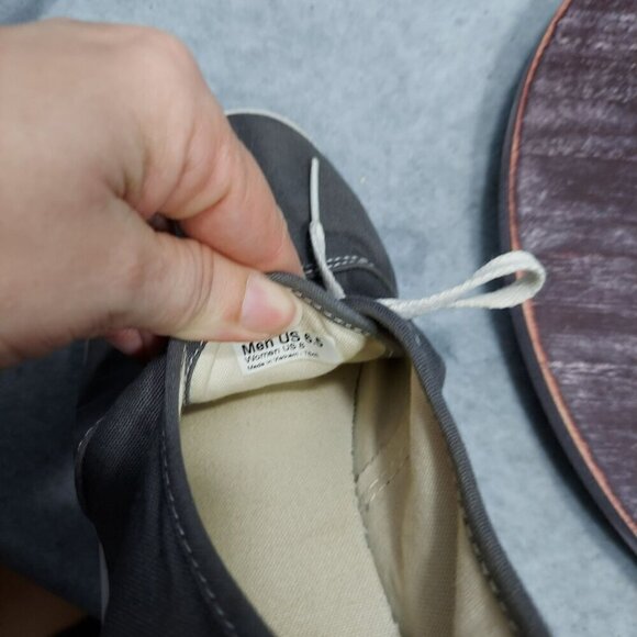 Vintage Vans Authentic Grey Canvas Lace-Up Sneakers Unisex Size - Picture 9 of 11